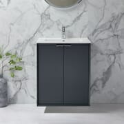 Mobile Bagno Sospeso 610mm con Lavabo - Scelta di Finitura e Maniglie - Edge