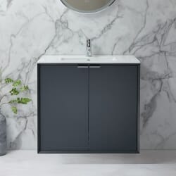 Mobile Bagno Sospeso 800mm con Lavabo - Scelta di Finitura e Maniglie - Edge