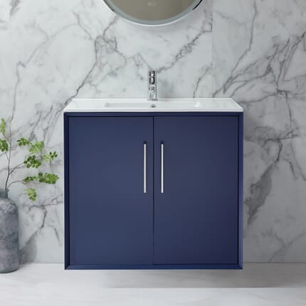 Mobile Bagno Sospeso con Lavabo - Scelta di Dimensioni, Finitura e Maniglie - Edge