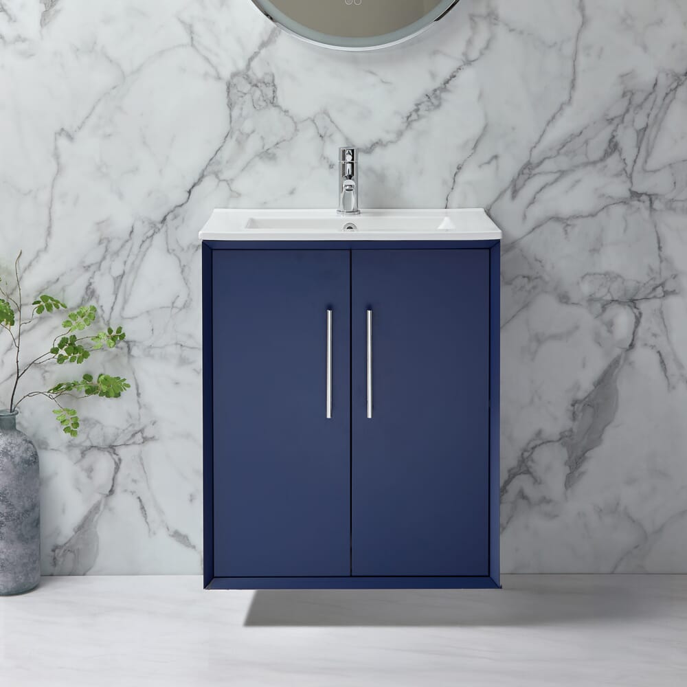 Mobile Bagno Sospeso con Lavabo - Scelta di Dimensioni, Finitura e Maniglie - Edge