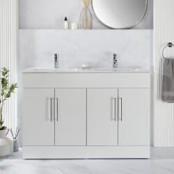 Mobile Bagno da 1210mm con Doppio Lavabo - Scelta della Finitura e Maniglie - Cluo