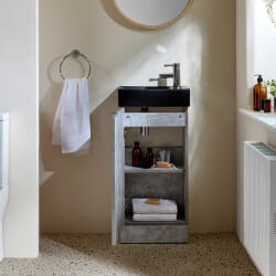 Mobile Bagno da 400mm con Lavabo - Scelta di Finiture, Lavabo e Maniglie - Cluo