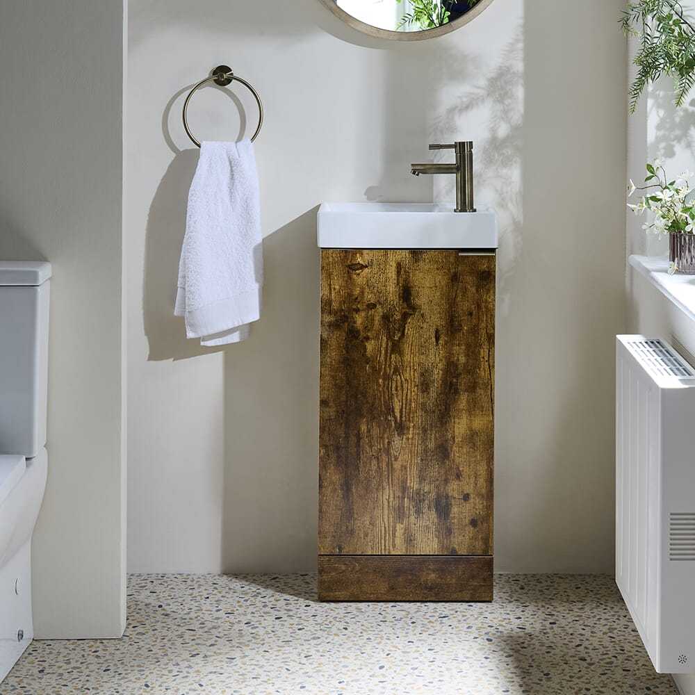 Mobile Bagno da 400mm con Lavabo - Scelta di Finiture, Lavabo e Maniglie - Cluo