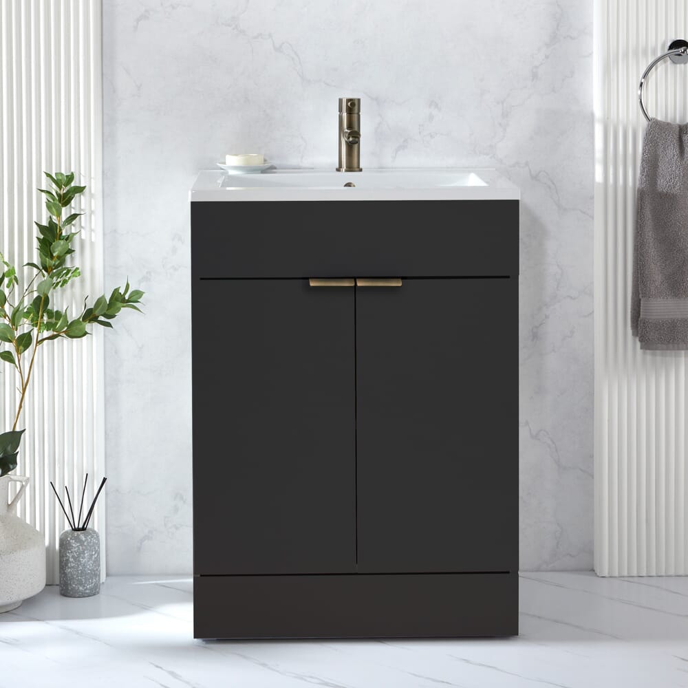 Mobile Bagno da 610mm con Lavabo - Scelta della Finitura e Maniglie - Cluo