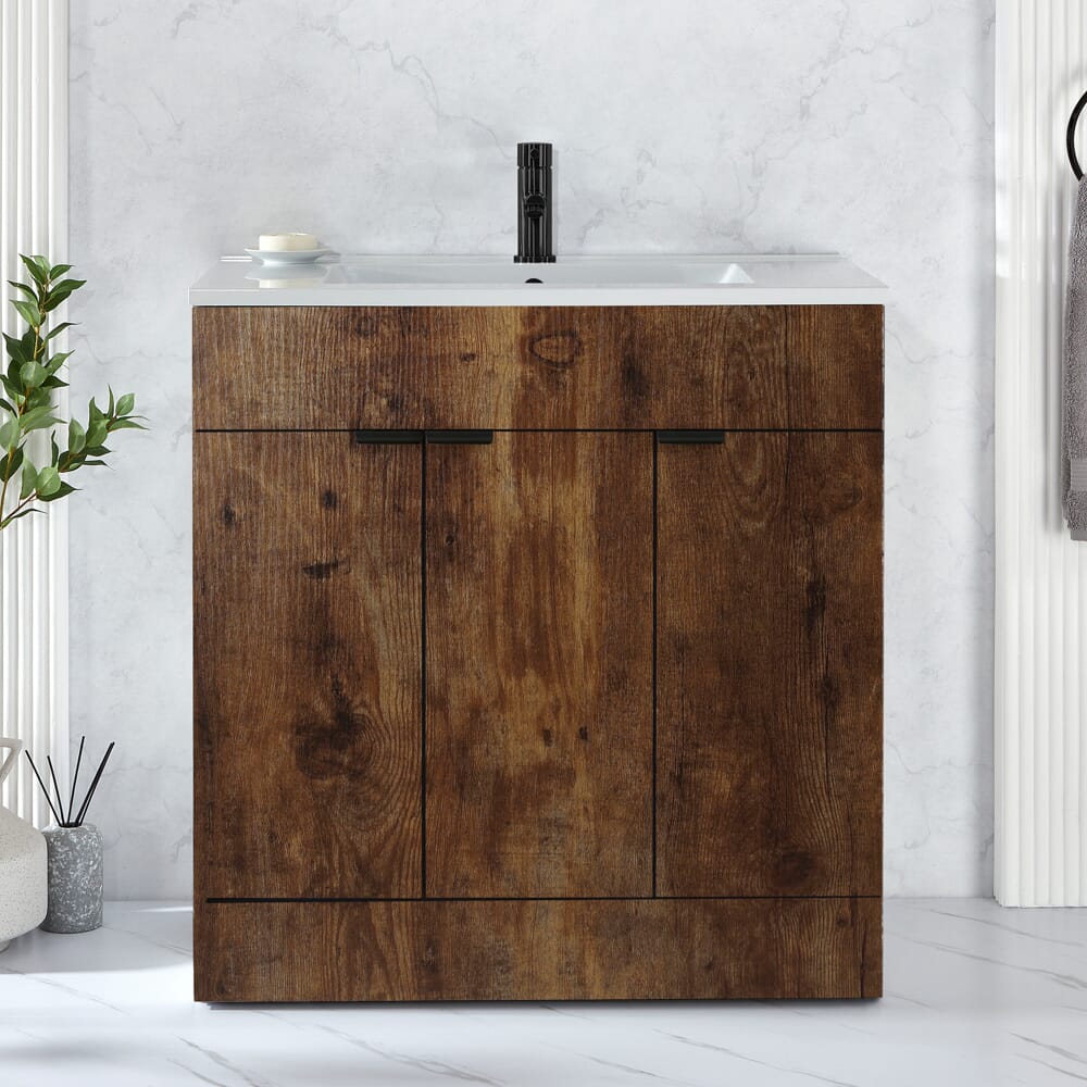 Mobile Bagno da 810mm con Lavabo - Scelta della Finitura e Maniglie - Cluo