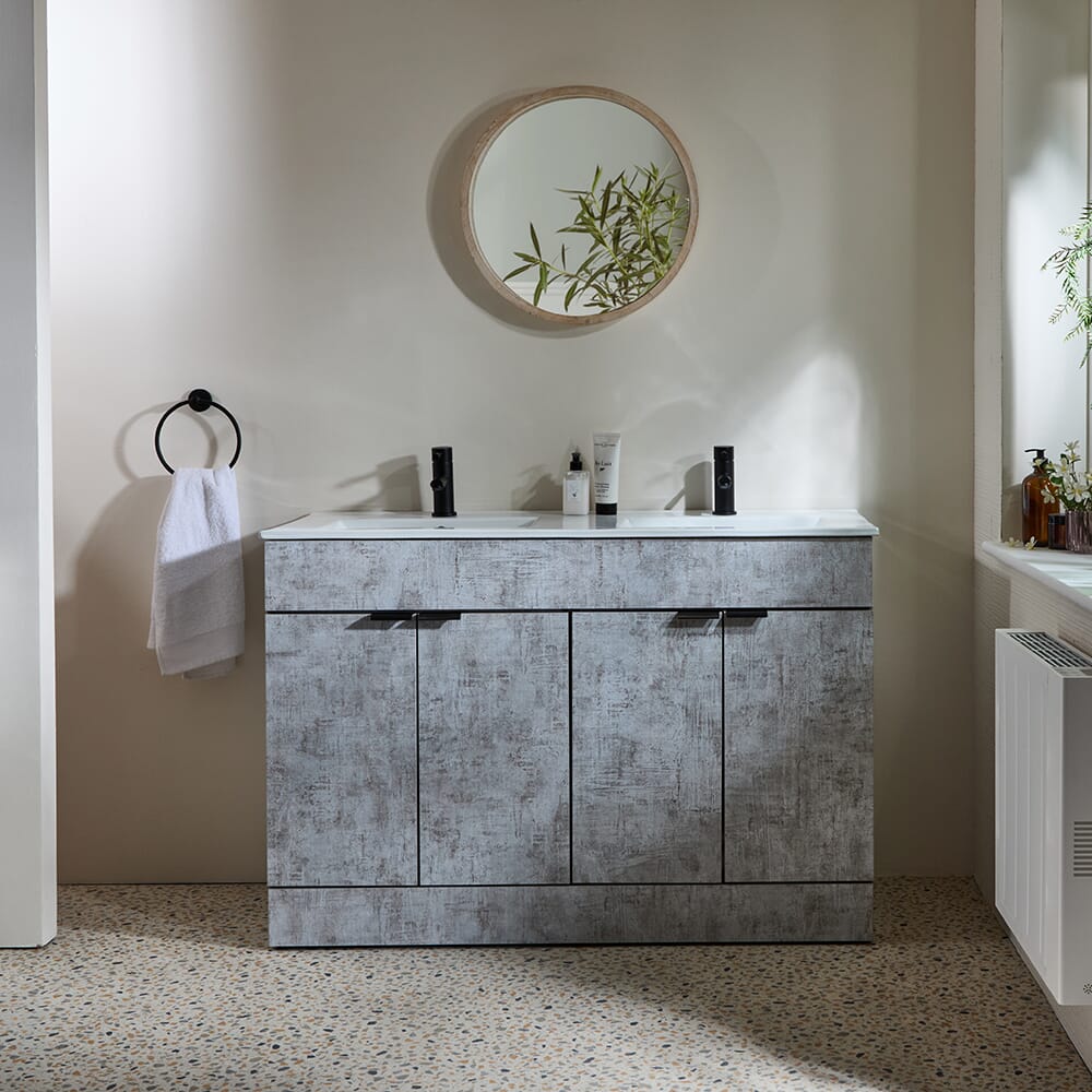 Mobile Bagno a Terra Moderno - Scelta di Dimensioni, Finitura e Maniglie - Cluo