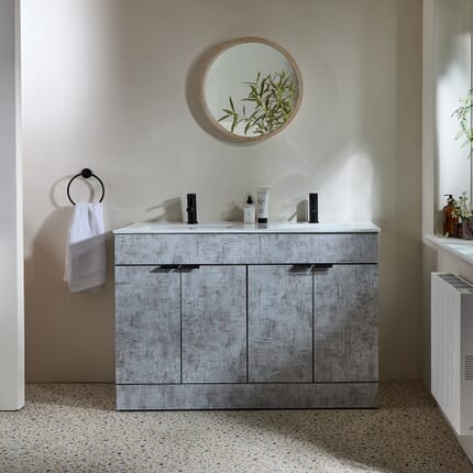 Mobile Bagno a Terra Moderno - Scelta di Dimensioni, Finitura e Maniglie - Cluo