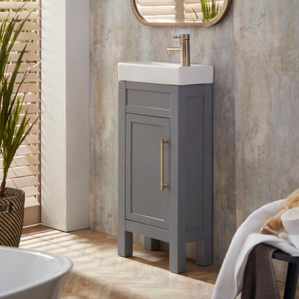 Mobile Bagno da 400mm con Lavabo - Scelta della Finitura e Maniglie - Warwick