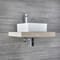 Mensola Effetto Rovere 600mm Murale Completa con Lavabo da Appoggio - Aslwear