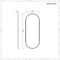 Specchio Bagno da Parete Ovale - Nero - 1000mm x 400mm - Gianna