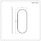 Specchio Ovale a Parete in Rame Satinato - 1000mm x 400mm - Gianna