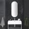 Specchio Bagno da Parete Ovale - Cromato - 1000mm x 400mm - Gianna