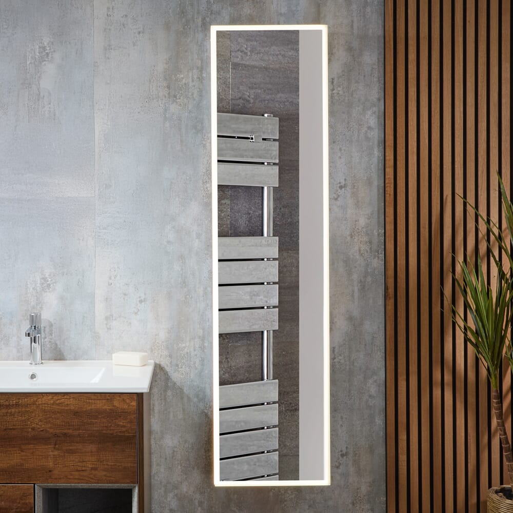 Armadietto a Specchio con Illuminazione a LED - 1500mm x 382mm - Ryker