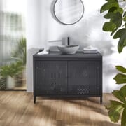 Mobile da Lavabo per Bagno in Metallo Nero da 1200mm - Selección de Lavabo Elements y Acabado de Encimera - Beswick