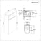 Mobile Bagno Sospeso da 800mm in Rovere Chiaro con Lavabo Integrato, Mobile WC, Sanitario, Mobiletti Murali e Specchio (con LED Opzionali) - Hoxton