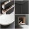 Mobile Bagno Sospeso con Ripiano Aperto da 600mm con Lavabo d' Appoggio Elements - Scelta di Lavabo, Finiture e Luci LED - Hoxton