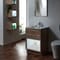 Mobile Bagno con Ripiano Aperto da 610mm con Lavabo - Scelta di Finiture, Lavabo e Luci LED - Hoxton