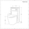 Set da Bagno con Mobile Tradizionale Grigio Chiaro da 400mm con Lavabo e Mobile WC con Sanitario Filo Parete Alswear - Scelta delle Maniglie - Warwick