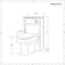 Mobile Bagno Tradizionale Grigio Chiaro da 400mm con Lavabo e Mobile WC con Sanitario Filo Parete Covelly - Scelta delle Maniglie - Warwick