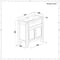 Mobile Bagno Tradizionale Grigio Chiaro da 600mm con Lavabo e Mobile WC con Sanitario Filo Parete Richmond - Scelta delle Maniglie - Warwick