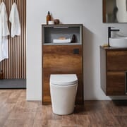 Mobile WC per Stanza da Bagno 1150mm Colore Rovere Scuro Design Aperto - Hoxton
