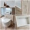 Mobile WC per Stanza da Bagno 600mm Colore Rovere Chiaro Design Aperto - Hoxton