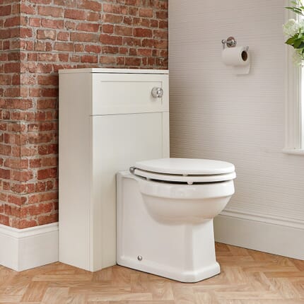 Mobile Tradizionale 500mm con Sanitario WC Filo Parete - Bianco Antico - Thornton