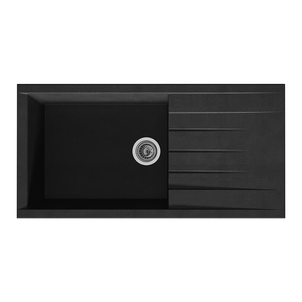 Rocklite Bredon - Lavello da Cucina in Materiale Composito a Una Vasca con Gocciolatoio Reversibile - Scelta di Finiture