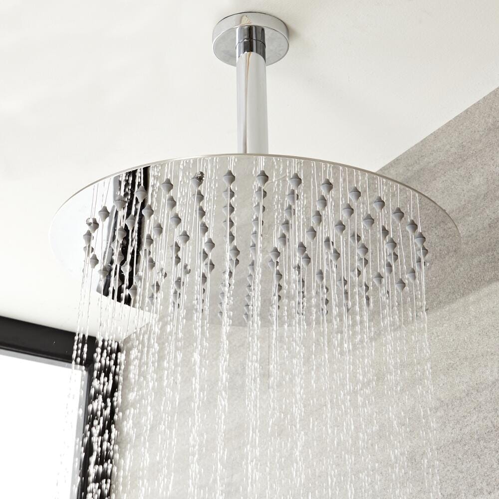 Braccio Doccia Tondo a Soffitto - Cromato - Como