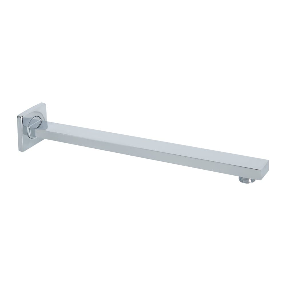 Braccio Doccia Rettangolare Murale in Ottone Cromato - Kubix