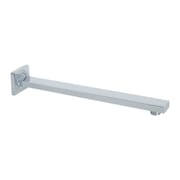 Braccio Doccia Rettangolare Murale in Ottone Cromato - Kubix