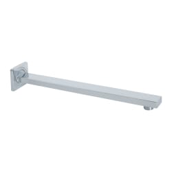 Braccio Doccia Rettangolare Murale in Ottone Cromato - Kubix