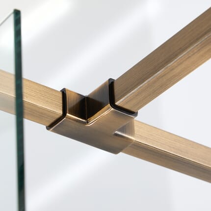 Connettore Moderno Quadrato a T per Braccio di Supporto Doccia – Oro Spazzolato - Alama