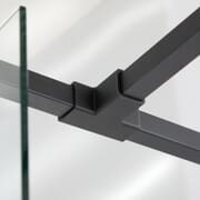 Connettore Moderno Quadrato a T per Braccio di Supporto Doccia – Nero - Nox