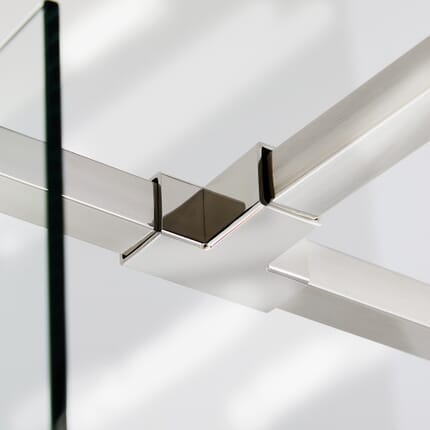 Connettore Moderno Quadrato a T per Braccio di Supporto Doccia – Cromato - Portland