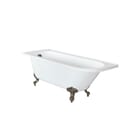 Vasca da Bagno Centro Stanza ad Angolo Tradizionale con Piedini Oro Spazzolato - 1685mm x 750mm - Opzione Entrata Sinistra e Destra - Oxford
