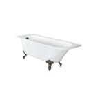 Vasca da Bagno Centro Stanza ad Angolo Tradizionale con Piedini Bronzo Lucidato ad Olio - 1685mm x 750mm - Opzione Entrata Sinistra e Destra - Oxford
