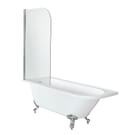 Vasca da Bagno Centro Stanza ad Angolo Tradizionale con Piedini Cromati e Parete - 1685mm x 750mm - Opzione Entrata Sinistra e Destra - Oxford