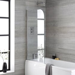 Parete Doccia per Vasca Da bagno Curva - Scelta di Finiture