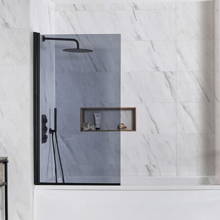 Parete Doccia per Vasca da Bagno con Vetro Fumè – Nox-Luna
