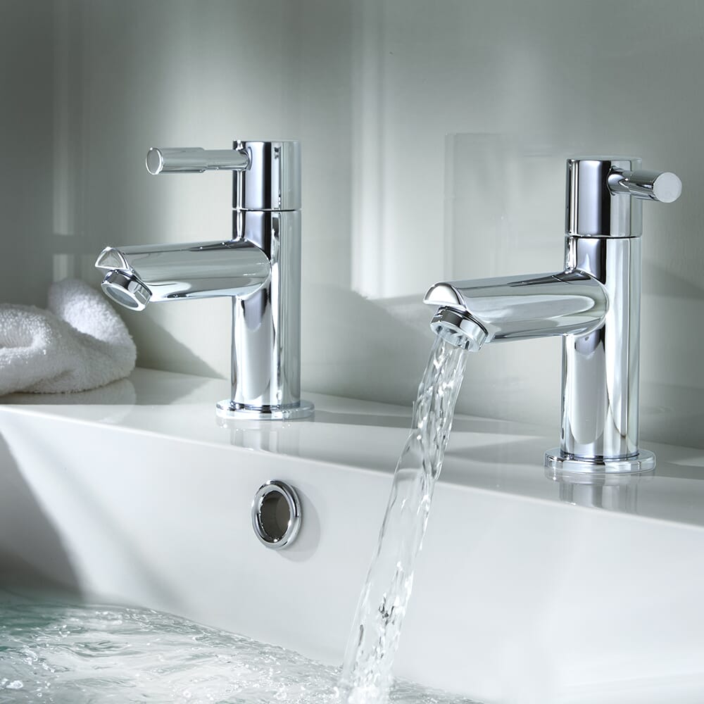 Coppia di Rubinetti per Lavabo - Cromato - Como