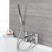 Rubinetto Miscelatore a Cascata per Vasca da Bagno e Doccia Montato a Bordo Vasca - Cromato - Razor