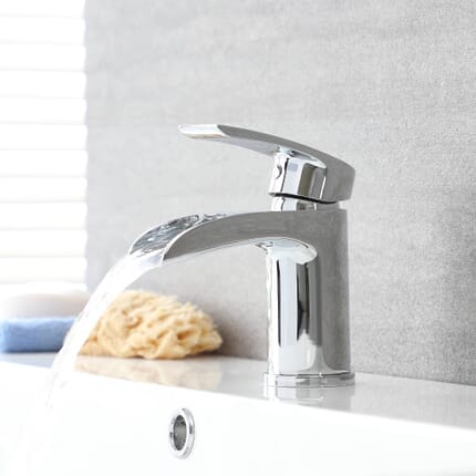 Rubinetto Miscelatore a Cascata Monocomando per Lavabo - Cromato Razor