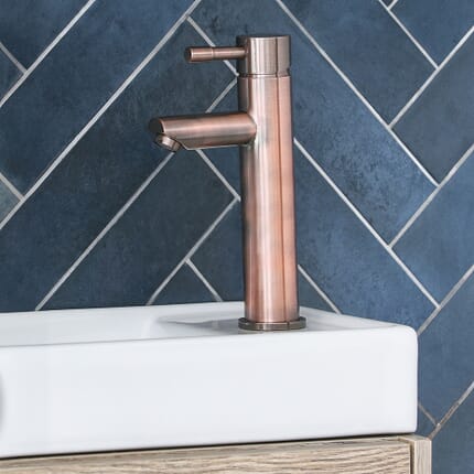 Rubinetto Miscelatore Monoforo per Lavabo - Bronzo Spazzolato - Amara