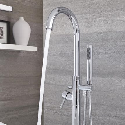 Rubinetto Miscelatore per Vasca da Bagno Moderno con Doccetta - Disponibile in Diverse Finiture
