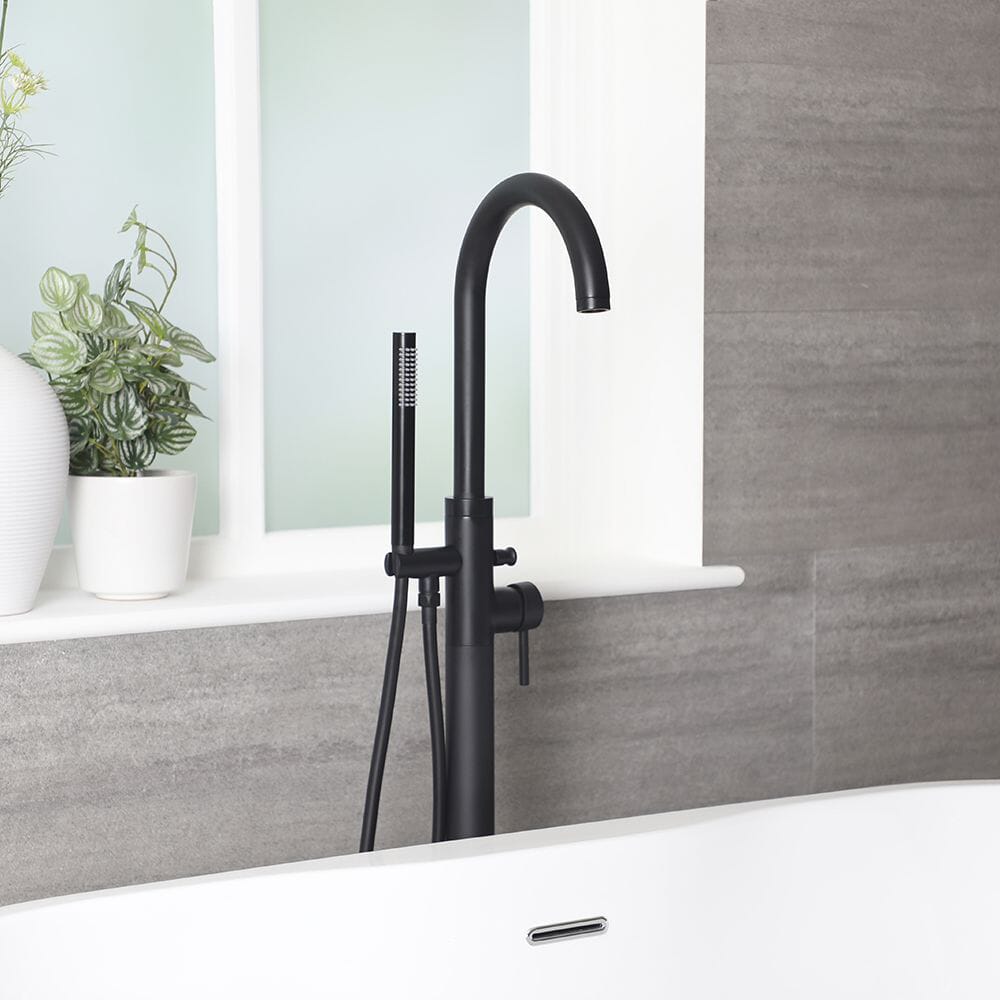 Rubinetto Miscelatore per Vasca da Bagno Moderno con Doccetta - Disponibile  in Diverse Finiture