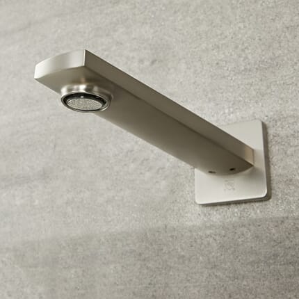 Erogatore a Parete per Lavabo o Vasca da Bagno - Nichel Spazzolato - Harting