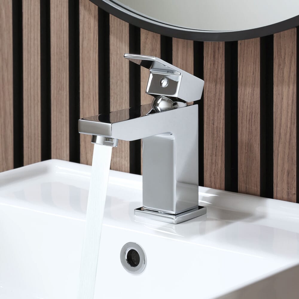 Miscelatore Moderno Quadrato per Lavabo Monoforo - Scelta di Finiture