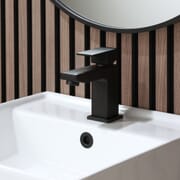 Rubinetto Miscelatore per Lavabo Monoforo Moderno - Nero - Preto