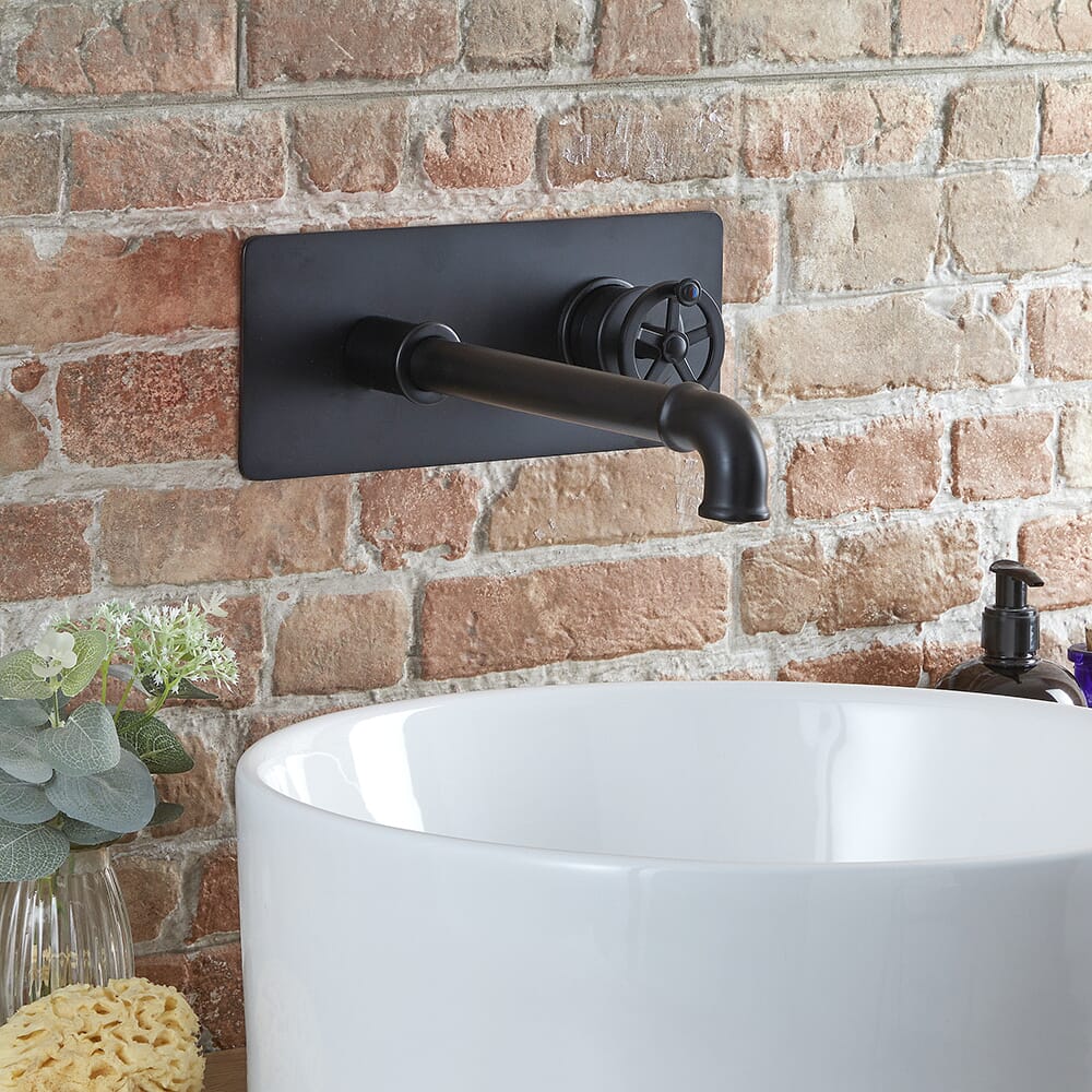 Miscelatore per Lavabo a Parete in Stile Industriale - Scelta di Finiture - Zandra